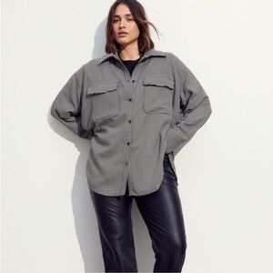 H&M Houndstooth Shacket